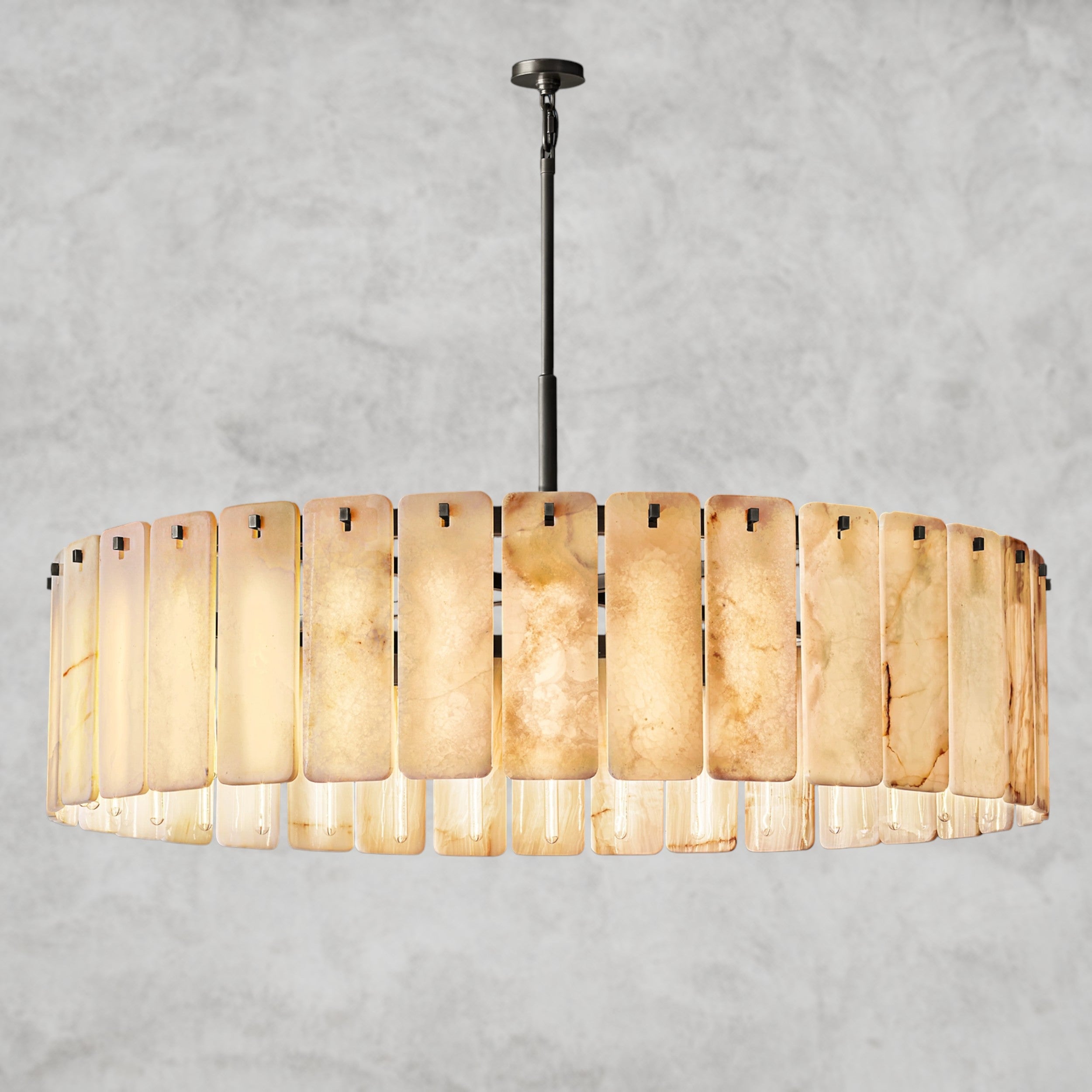 Calamette Onyx Round Alabaster Chandelier 36