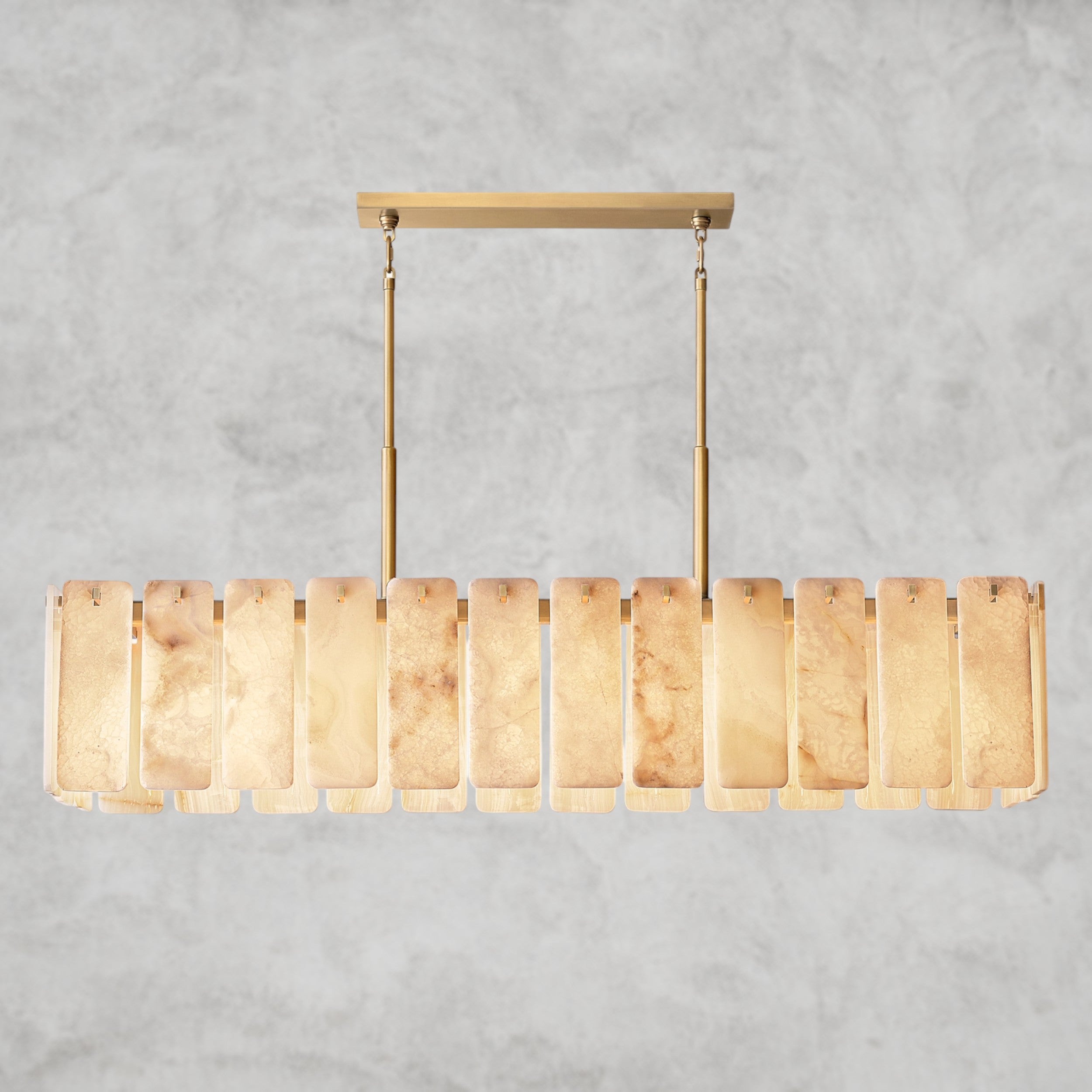 Calamette Onyx Rectangular Alabaster Chandelier 60