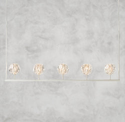 Boule De Cristal Clear Glass Linear Chandelier 48", 60"
