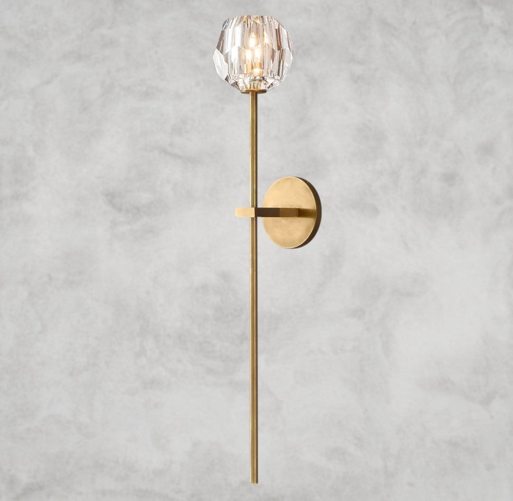 Boule de Cristal Clear Glass Grand Sconce