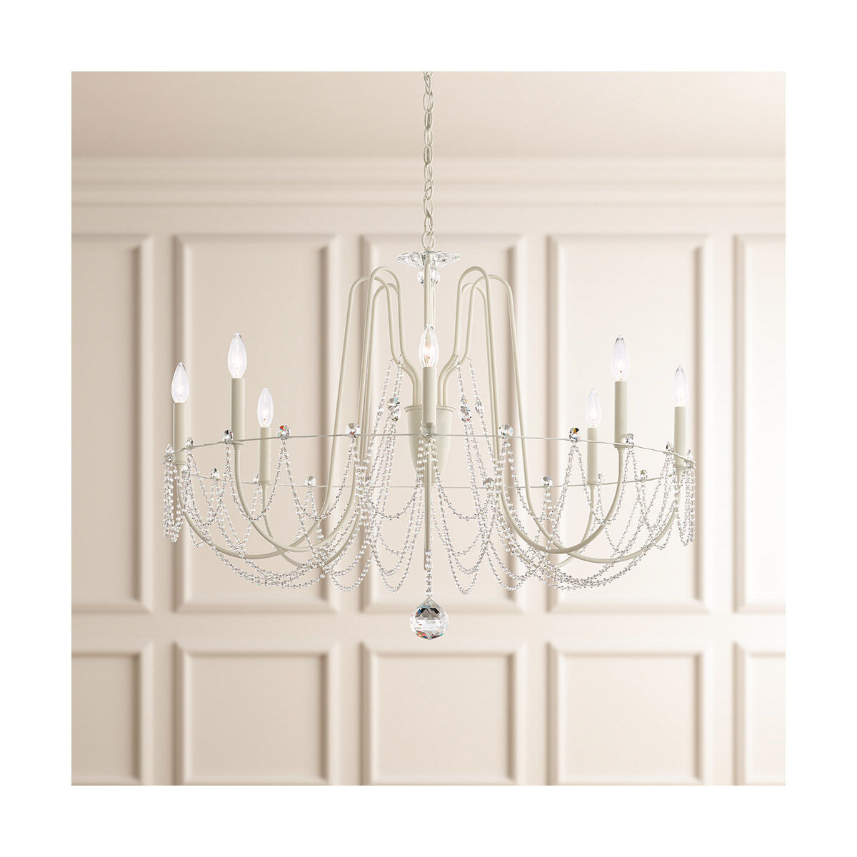 Esmeralda Single Tier Crystal Chandelier 37