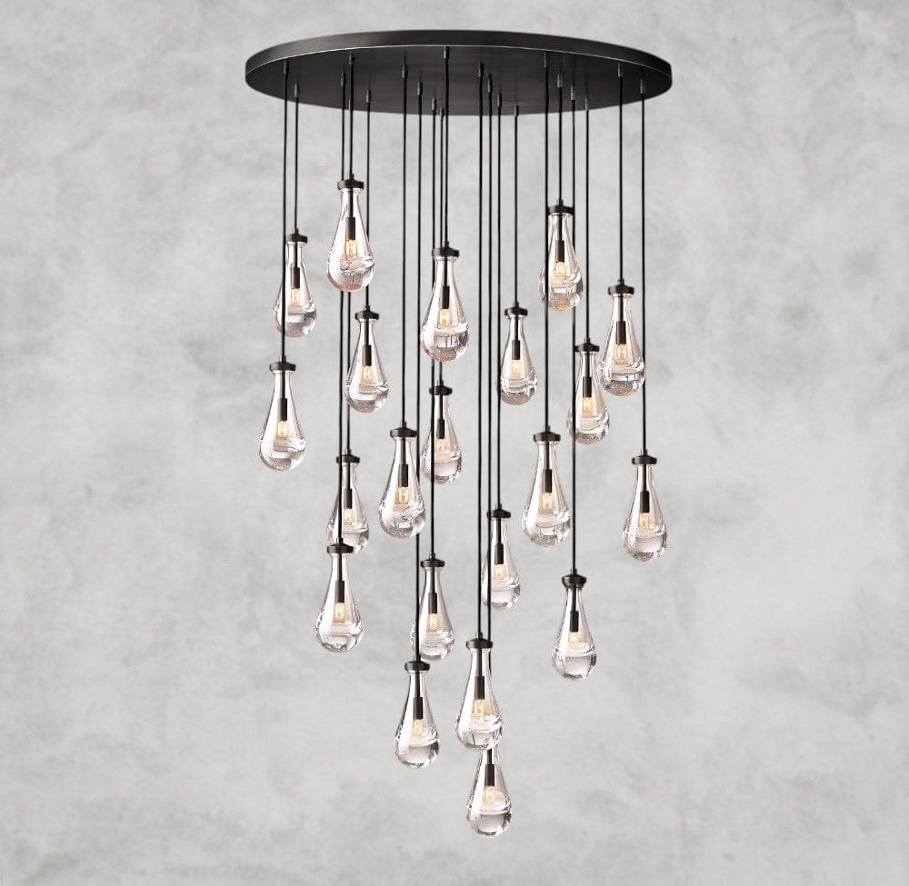 47" / Bronze Rain Round Chandelier 18", 36", 47", 60"