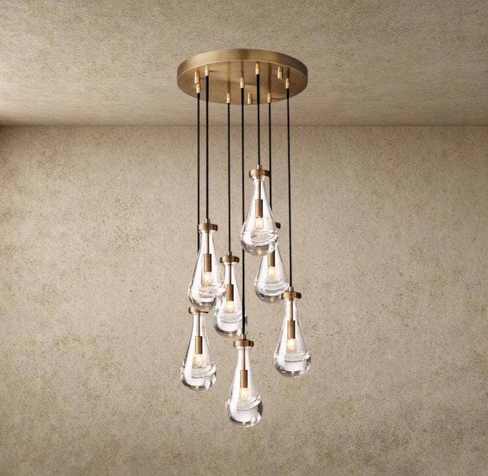 18" / Brass Rain Round Chandelier 18", 36", 47", 60"