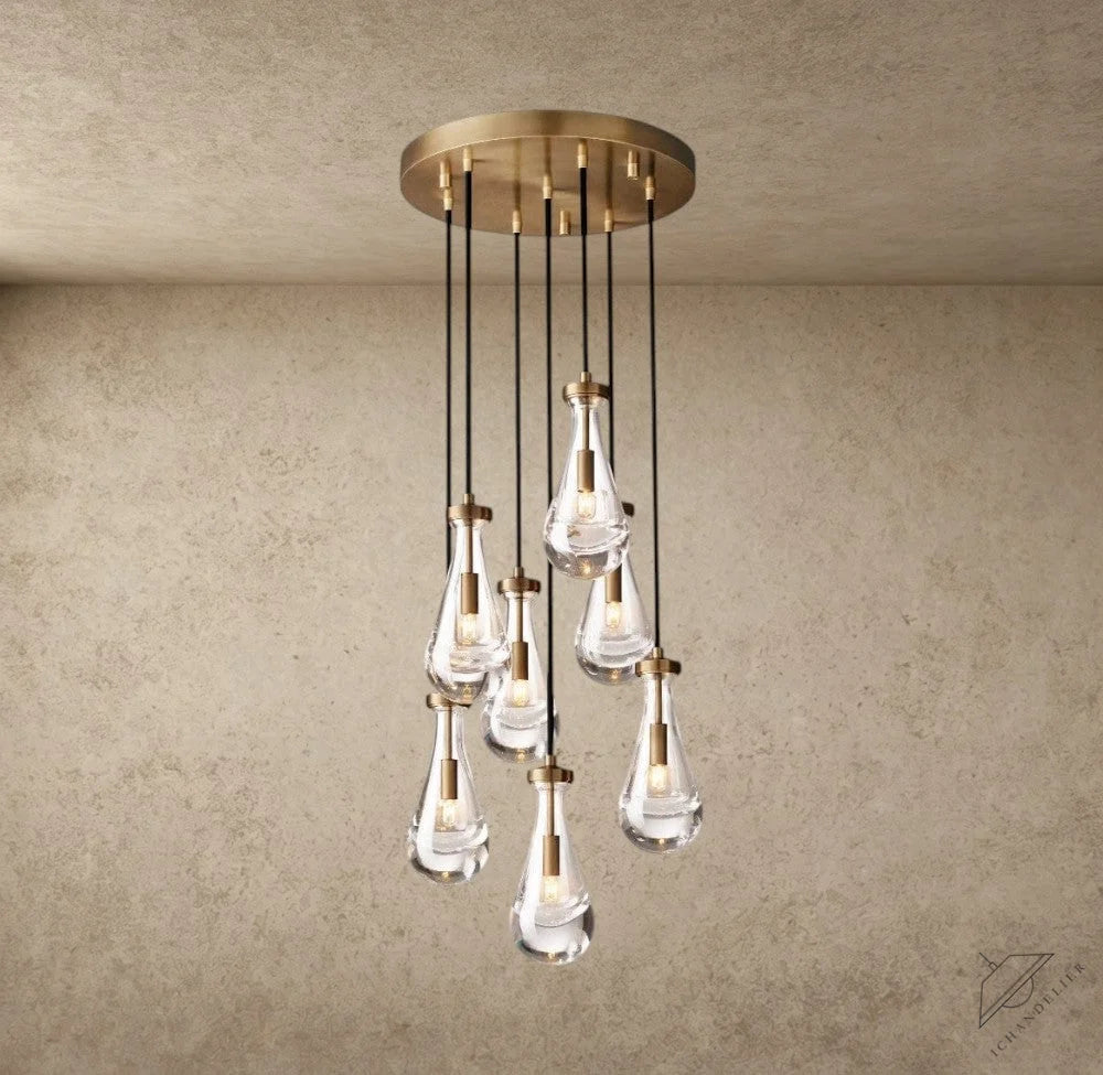 18" / Brass Rain Round Chandelier 18", 36", 47", 60"