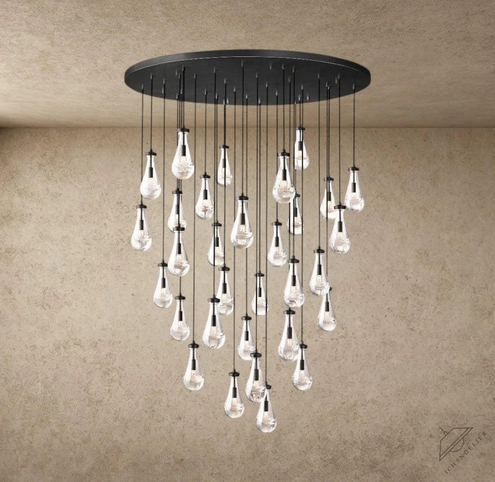 60" / Bronze Rain Round Chandelier 18", 36", 47", 60"