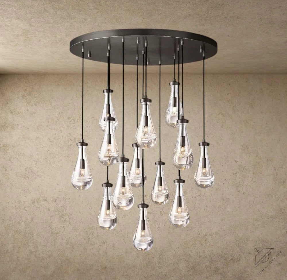 36" / Bronze Rain Round Chandelier 18", 36", 47", 60"
