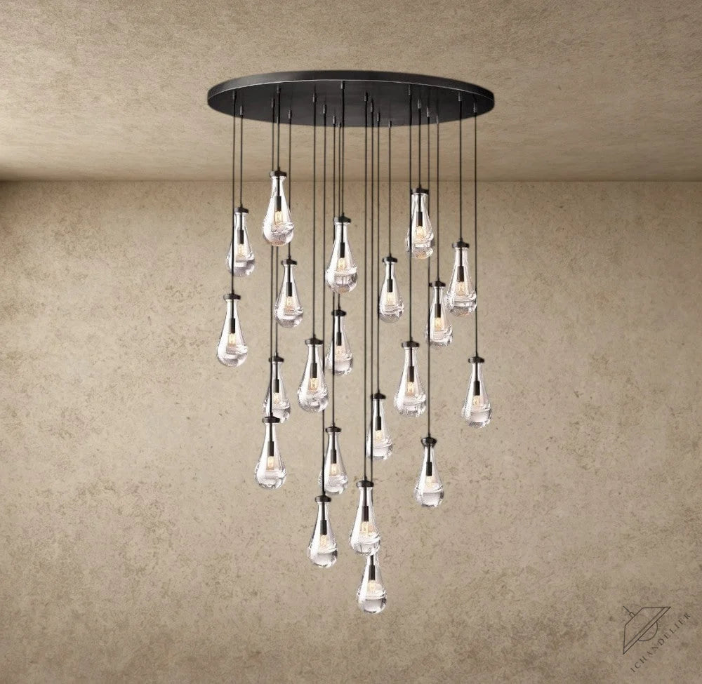 47" / Bronze Rain Round Chandelier 18", 36", 47", 60"