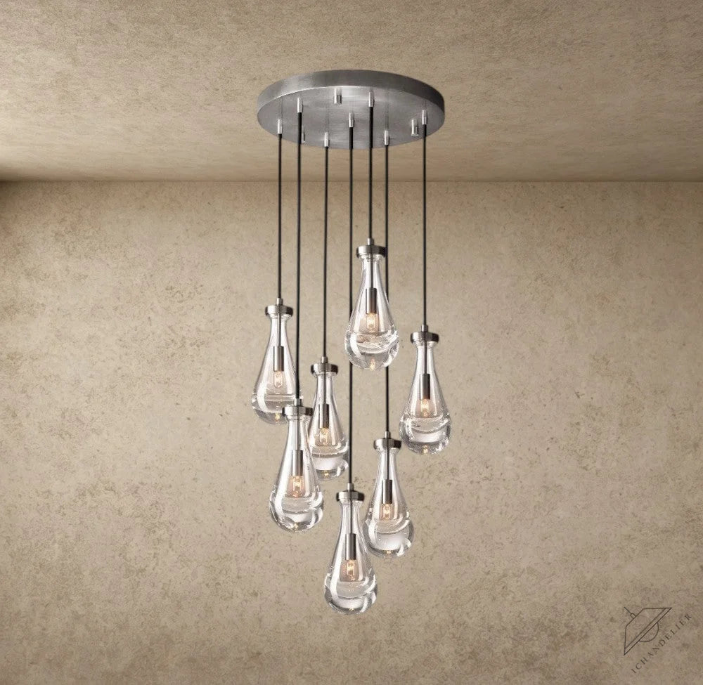 18" / Nickle Rain Round Chandelier 18", 36", 47", 60"