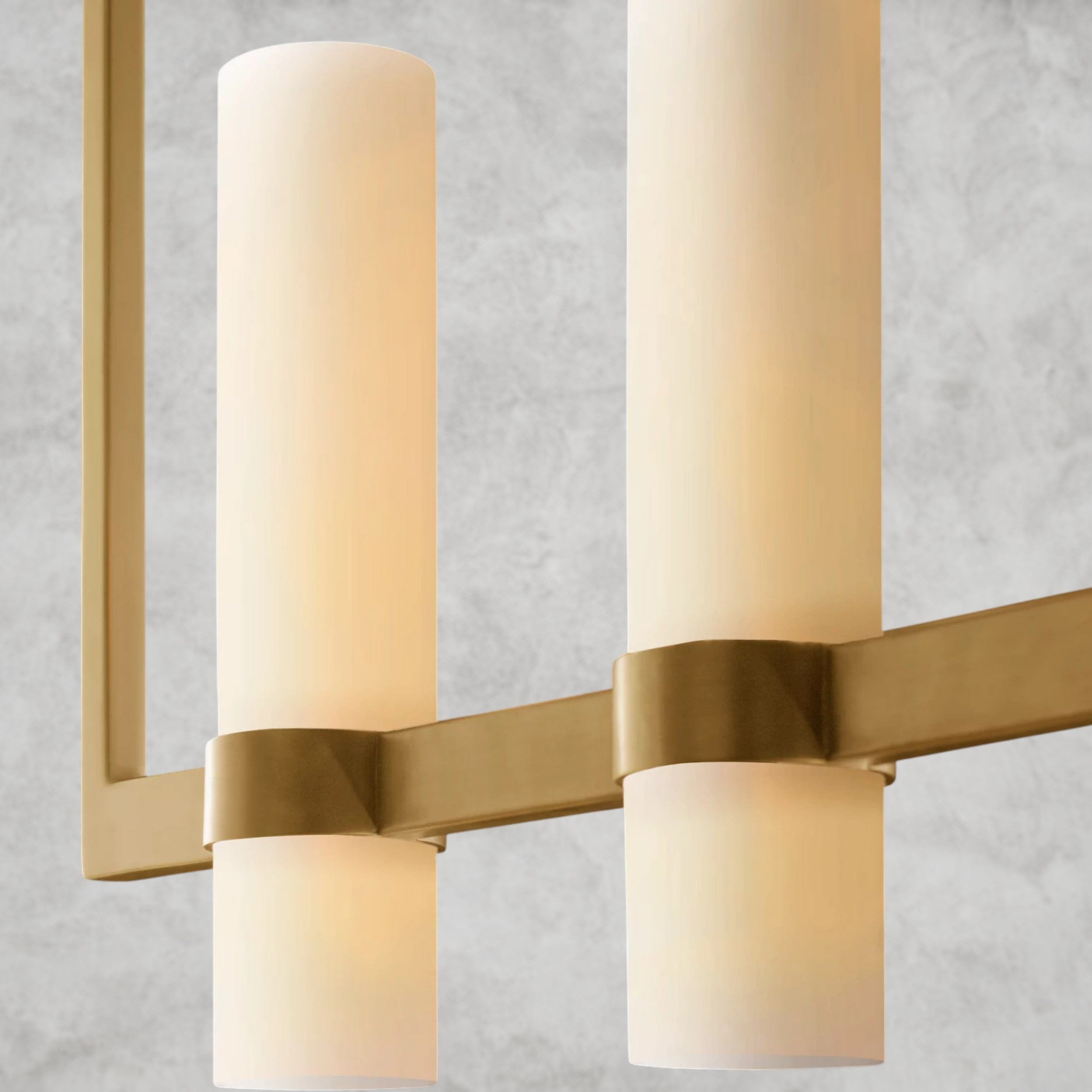 Ravelle Linear Milk Glass Chandelier 59