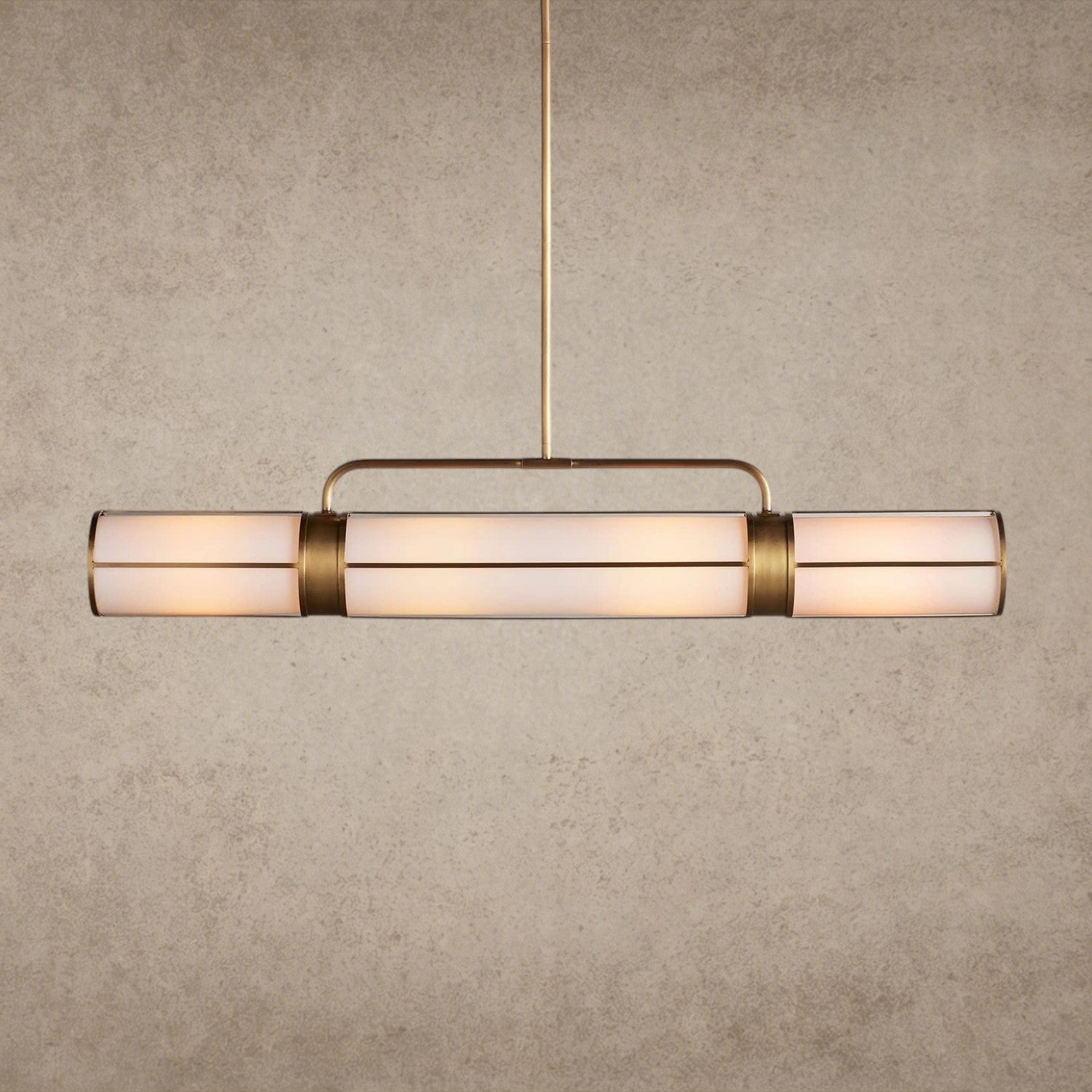 54" / Brass Remming Linear Chandelier 54", 62", 72"