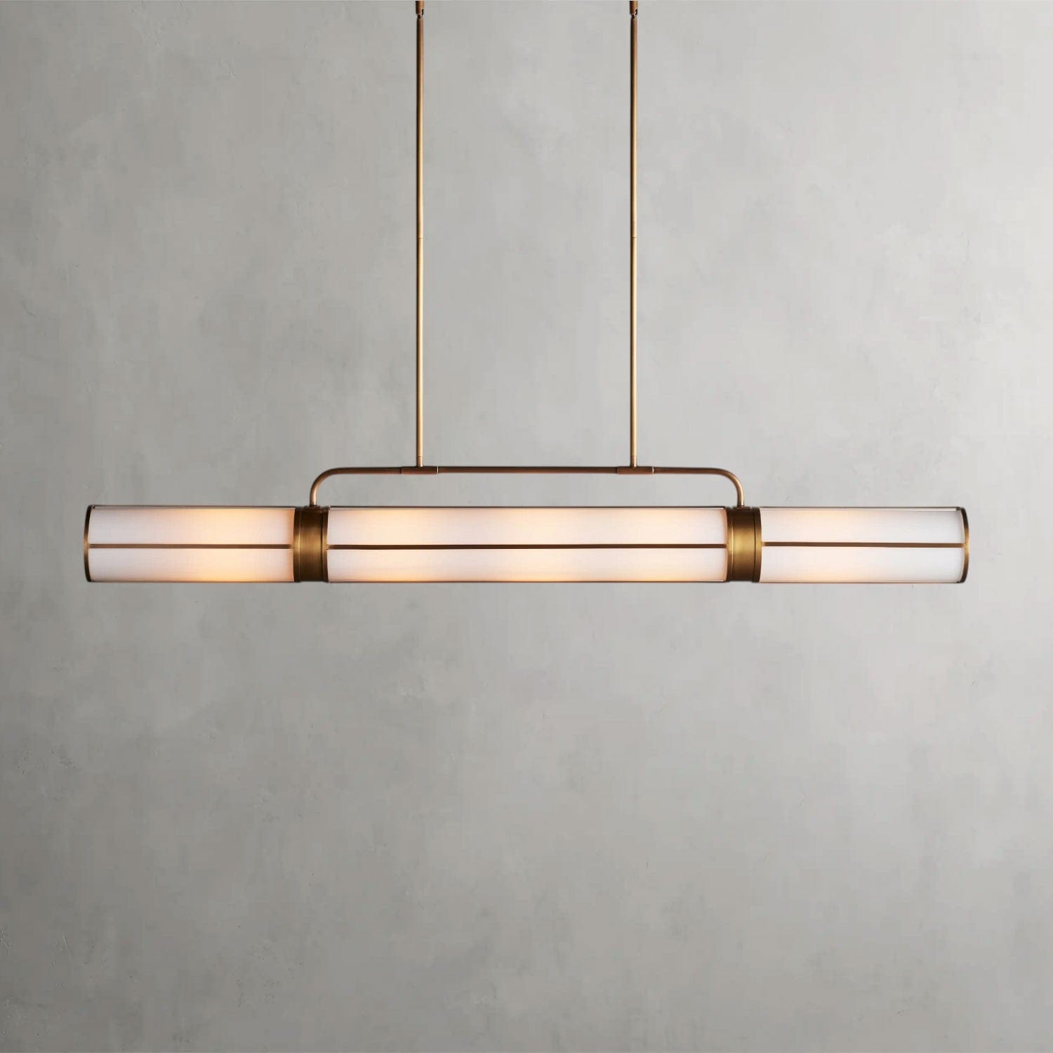 72" / Brass Remming Linear Chandelier 54", 62", 72"