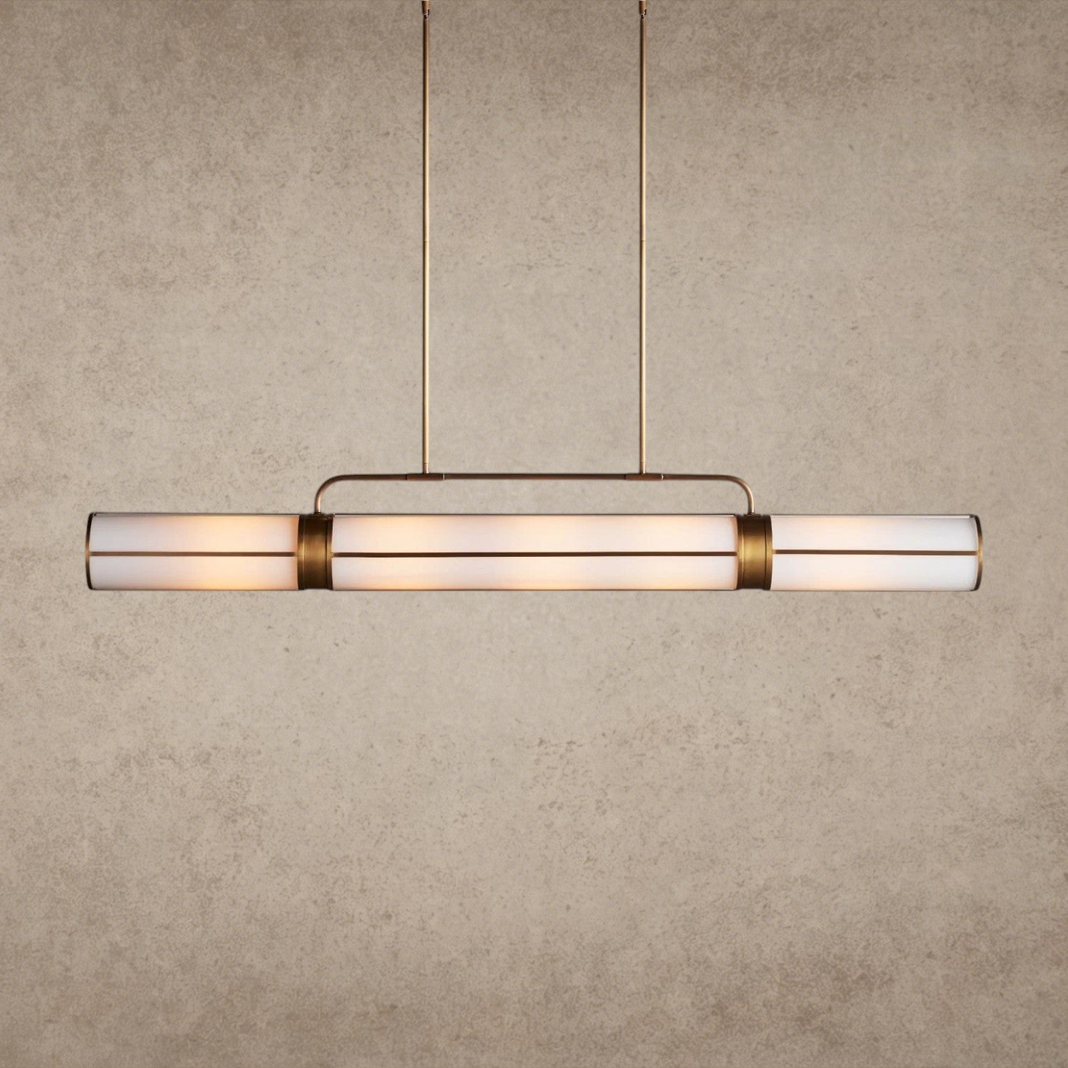 72" / Brass Remming Linear Chandelier 54", 62", 72"