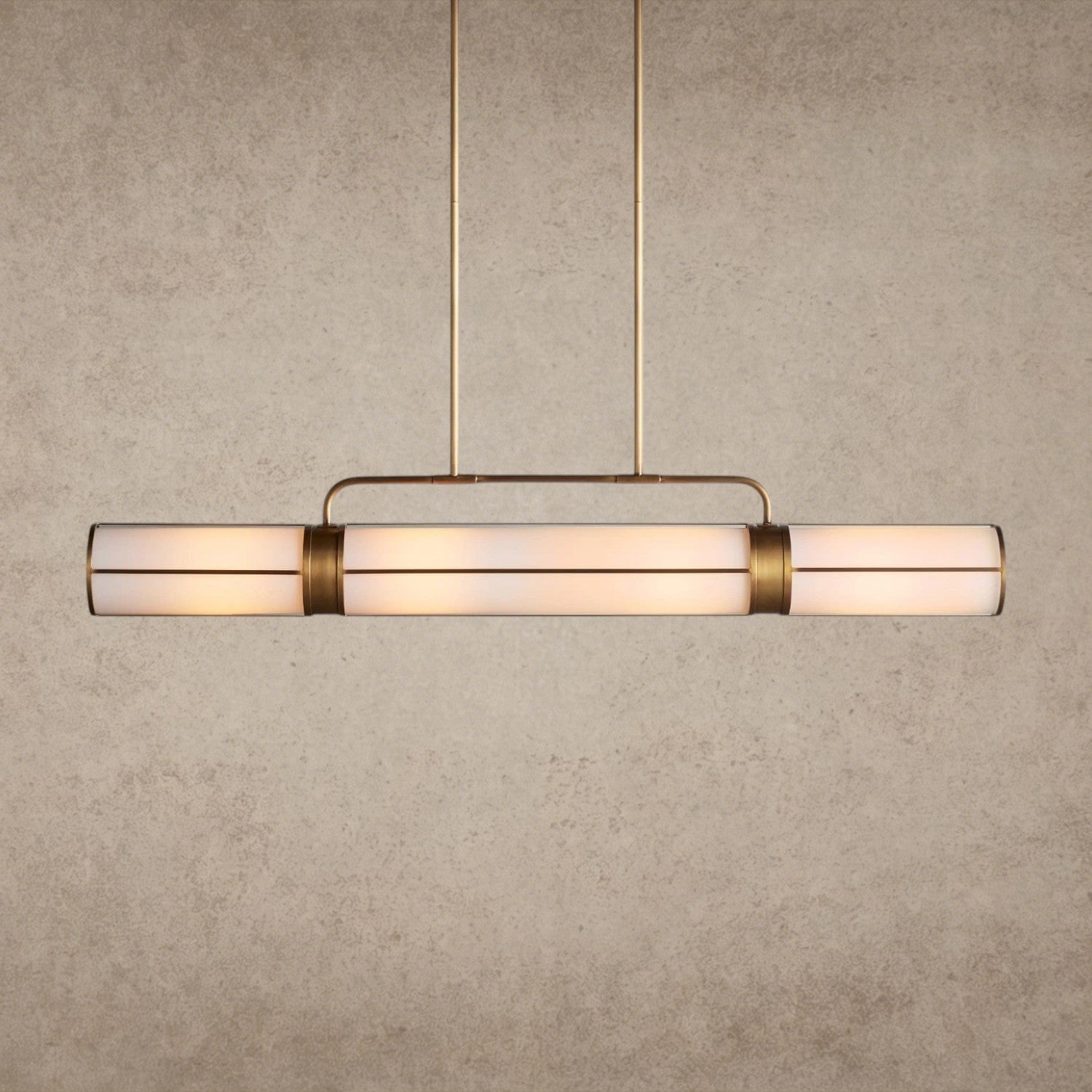 62" / Brass Remming Linear Chandelier 54", 62", 72"