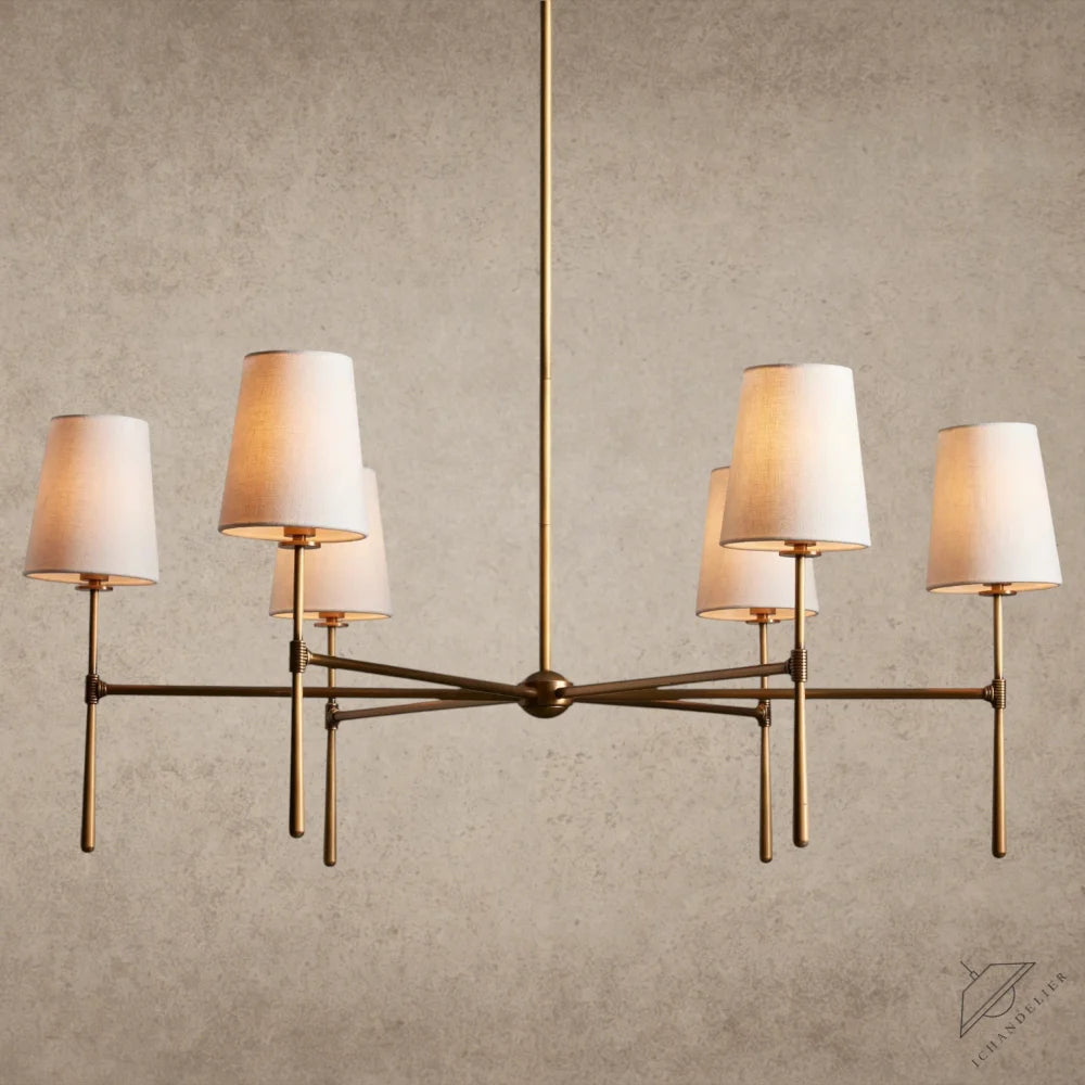 Brass Rhodes Round Chandelier