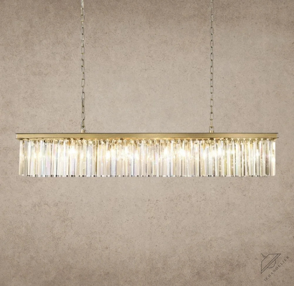 60" / Brass Rhys Rectangular Chandelier 49", 60"
