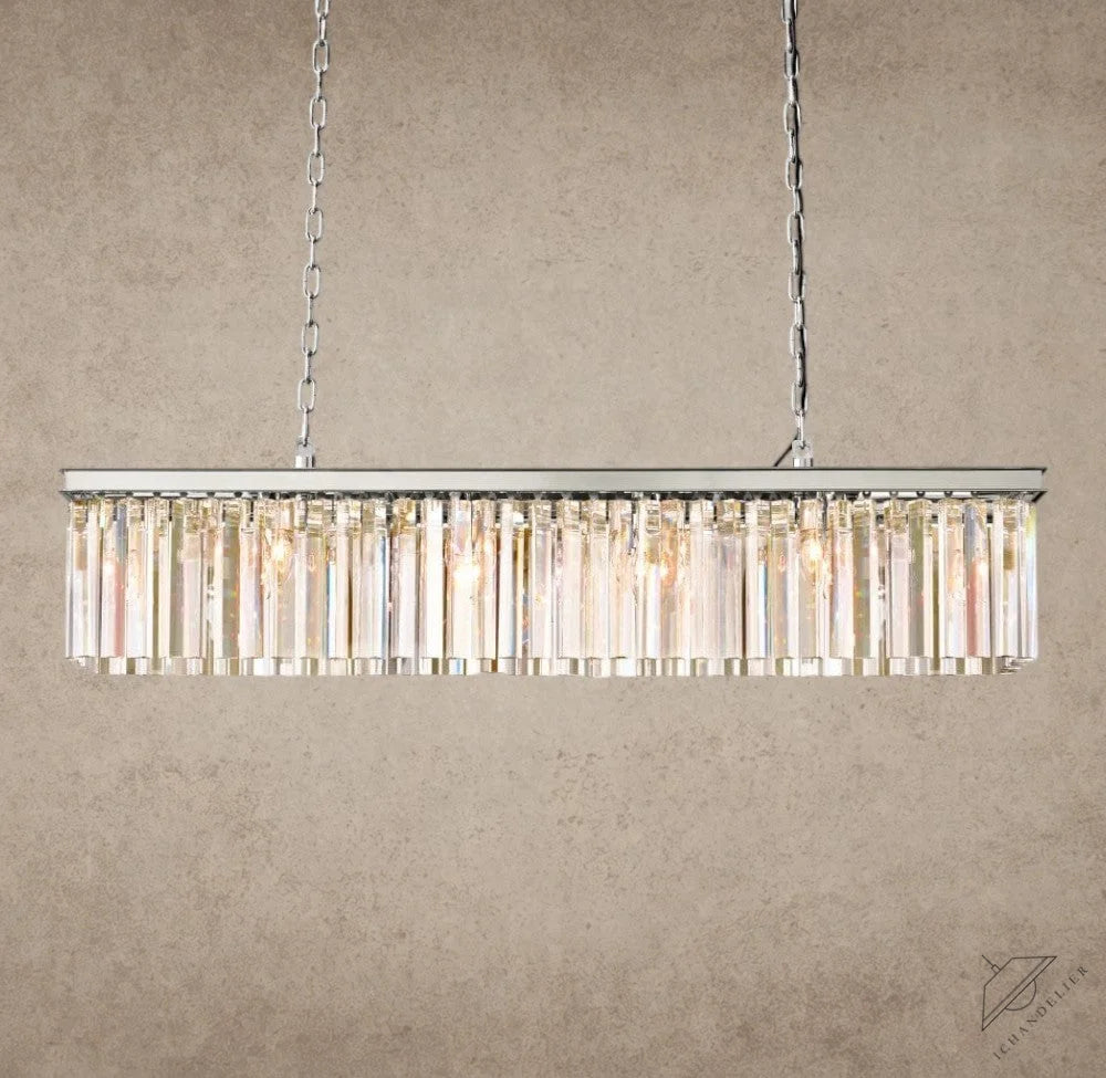 49" / Nickle Rhys Rectangular Chandelier 49", 60"