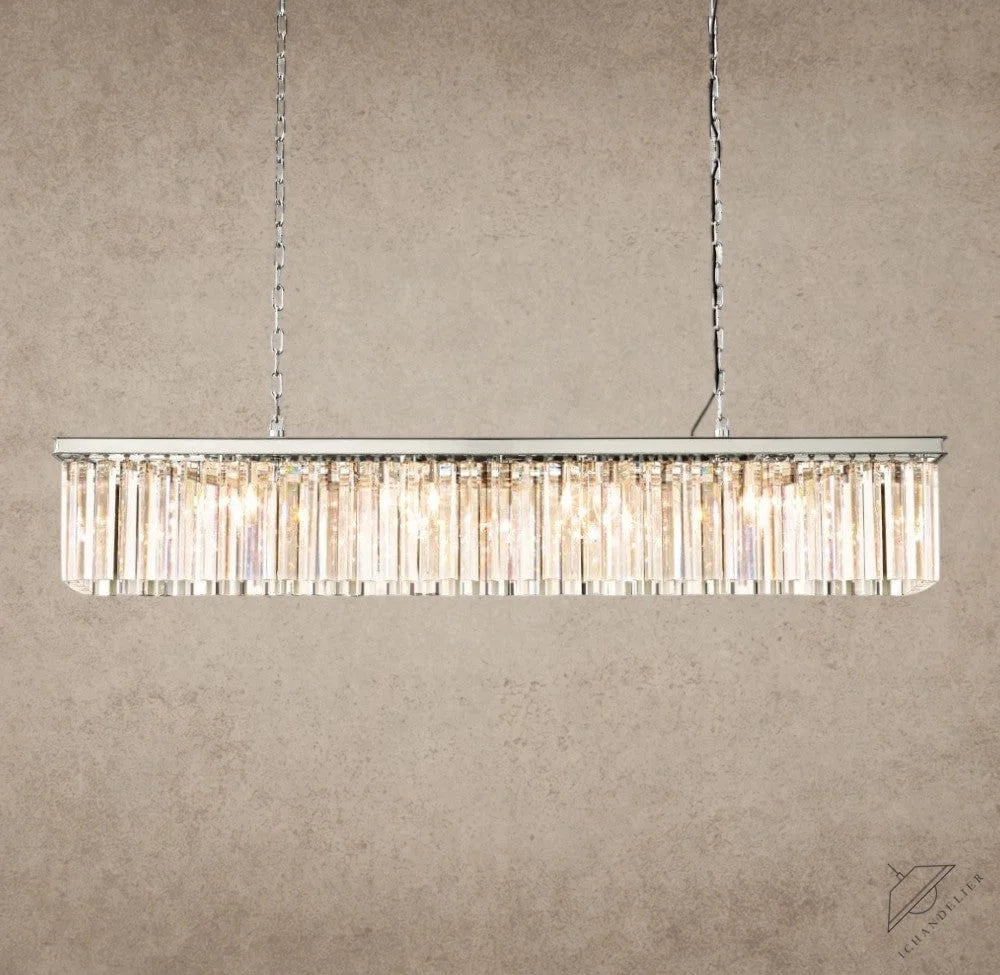 60" / Nickle Rhys Rectangular Chandelier 49", 60"