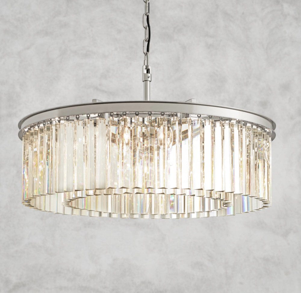 32" / Nickle Rhys Round Chandelier 32", 43"