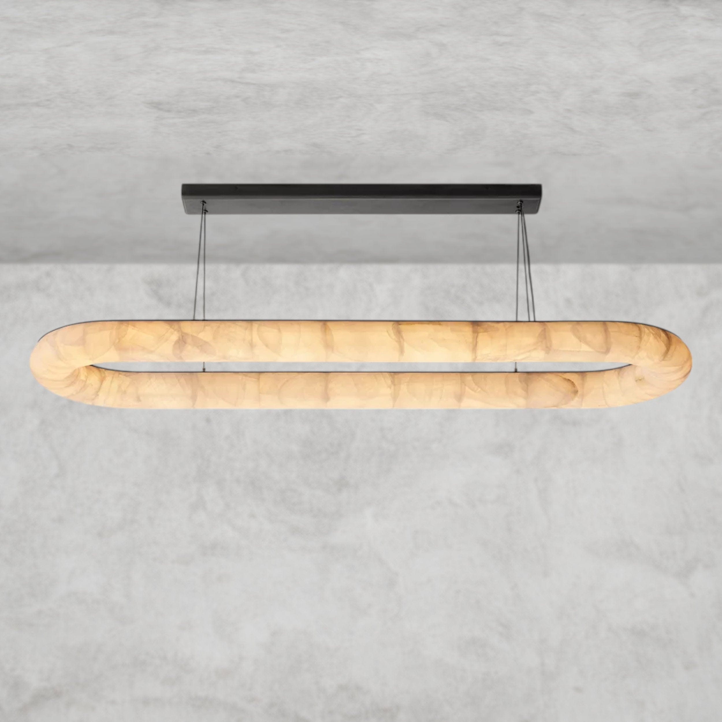 74" / Bronze Rivage Lisse Oval Chandelier 57", 74"