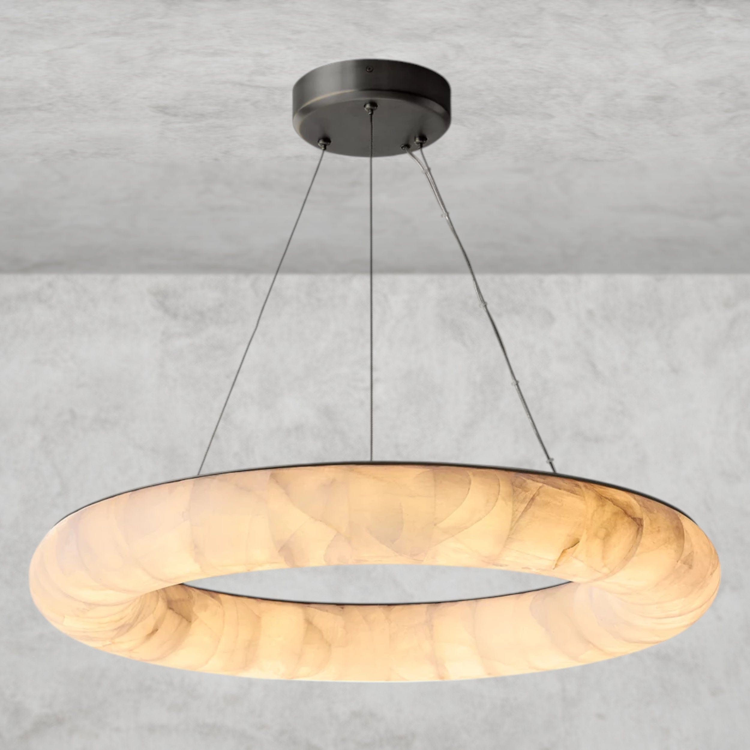 31" / Bronze Rivage lisse round chandelier 31", 41", 61"