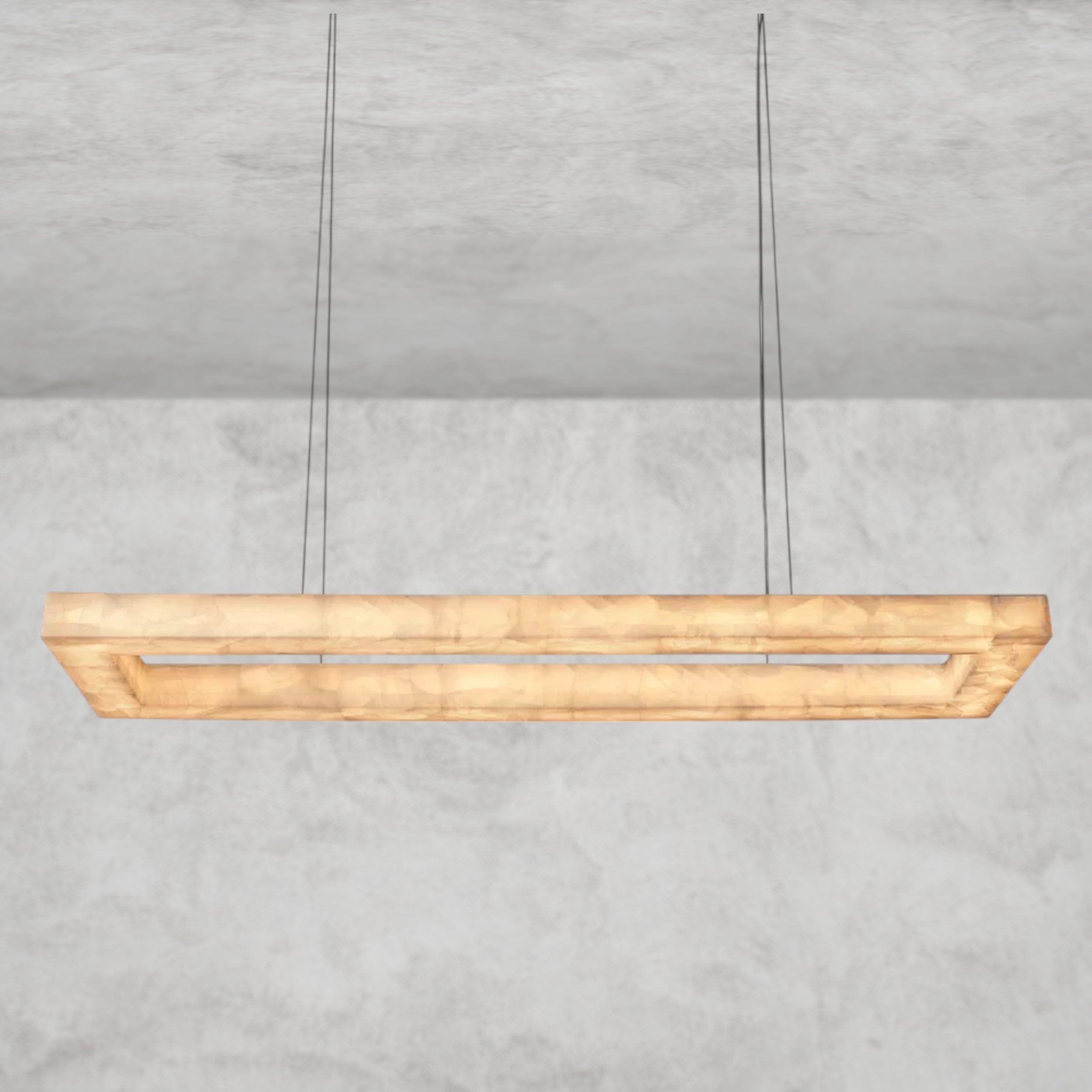 Rivage lueur rectangular chandelier 54", 72"