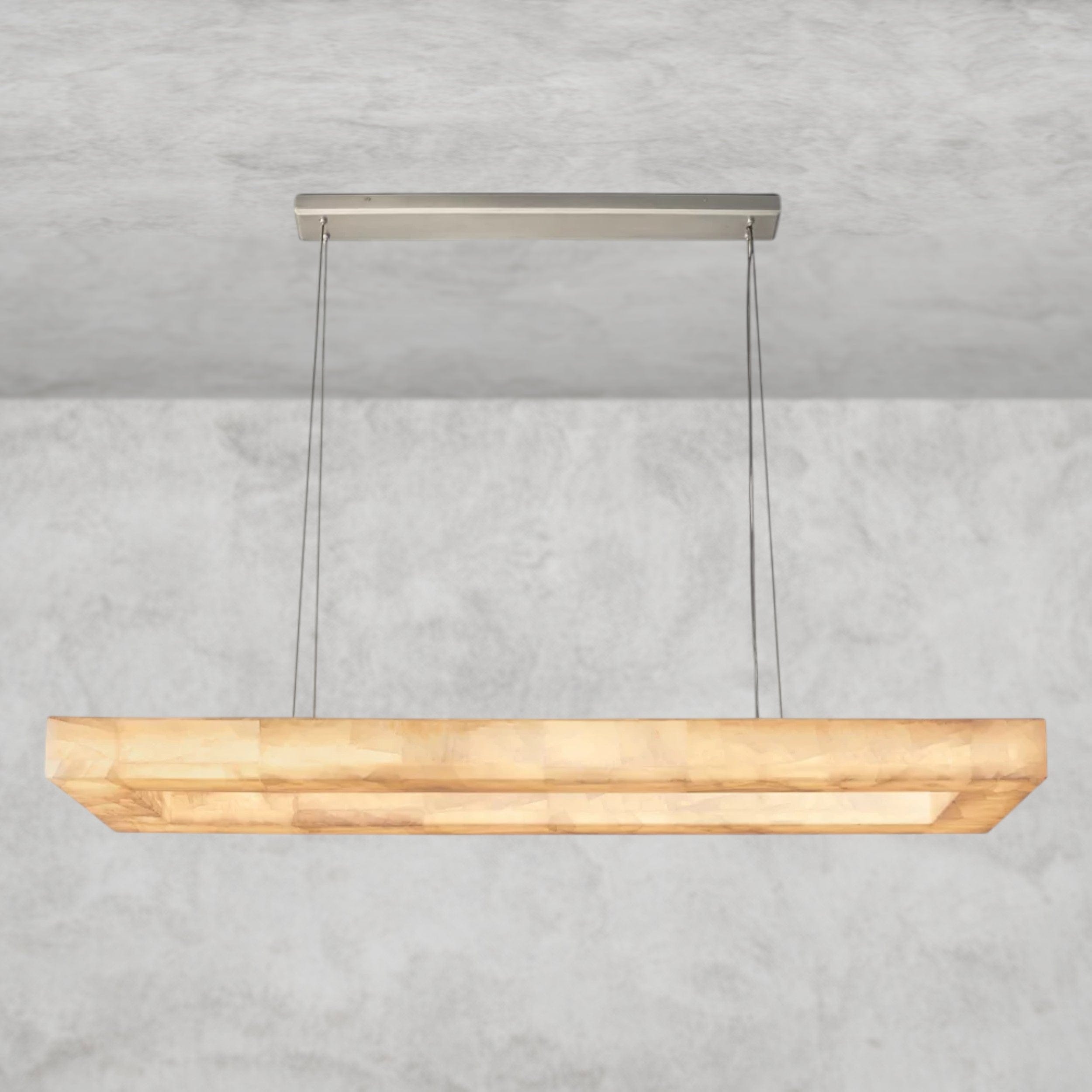54" / Nickle Rivage lueur rectangular chandelier 54", 72"