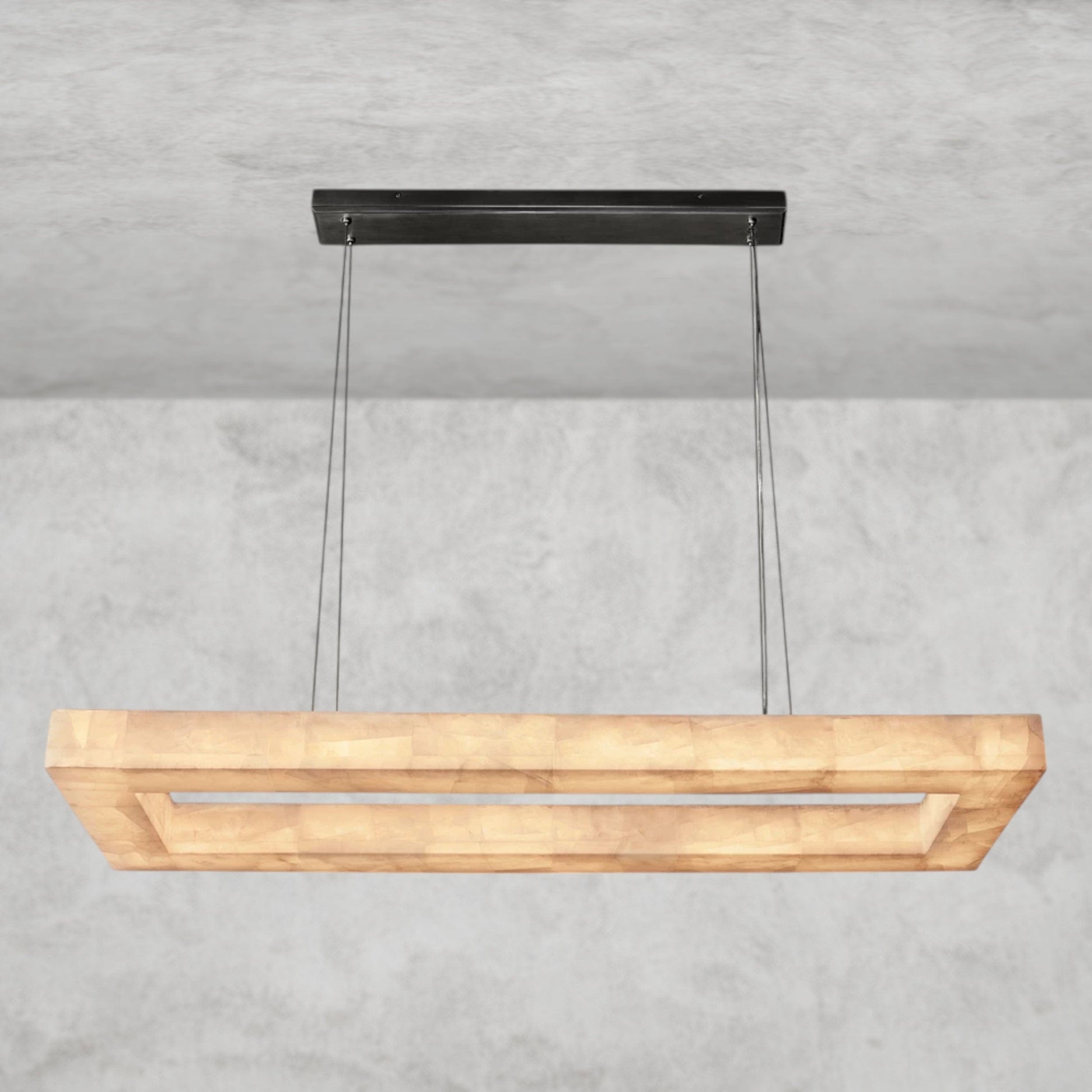 54" / Bronze Rivage lueur rectangular chandelier 54", 72"