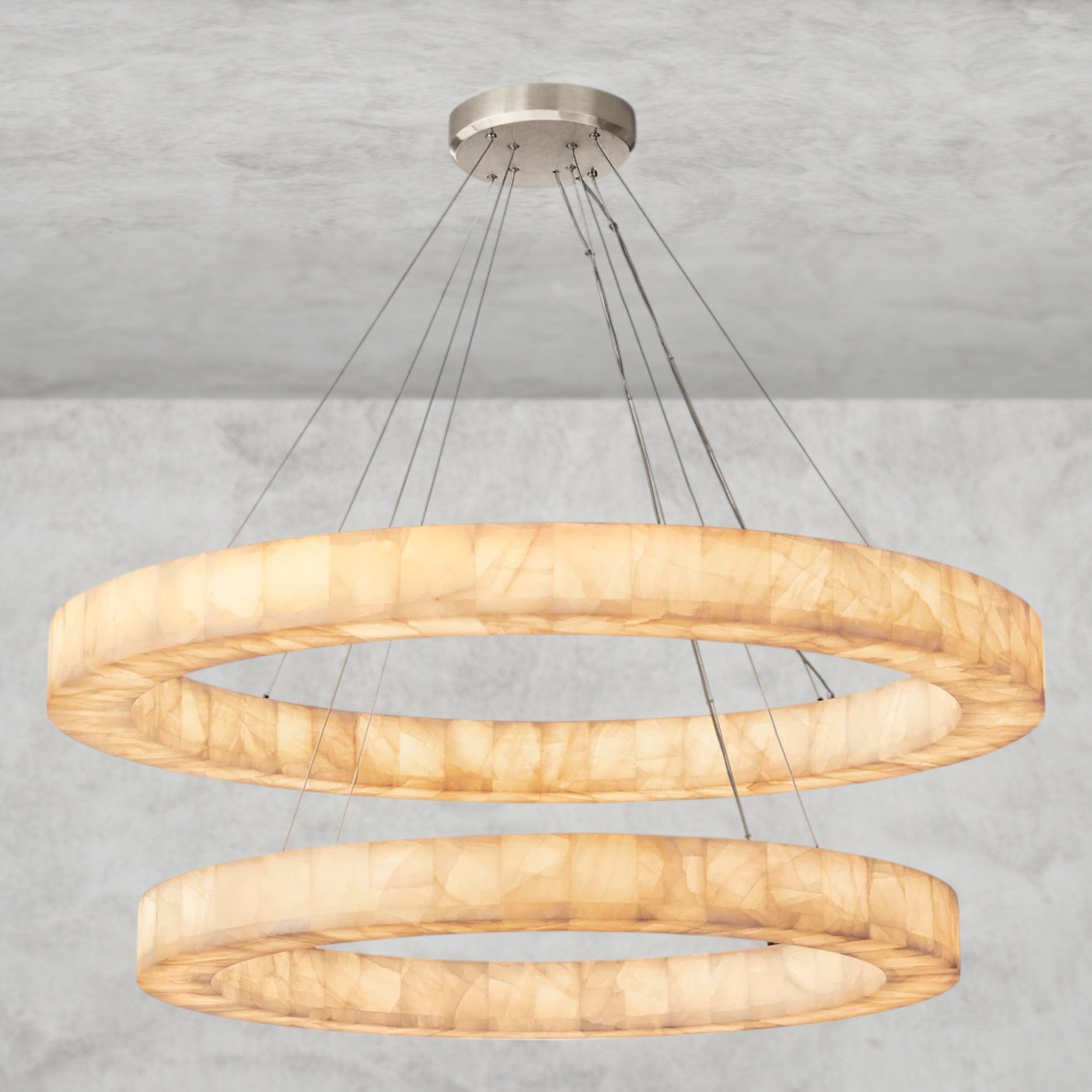 Nickle Rivage Lueur Two-Tier Round Chandelier 60