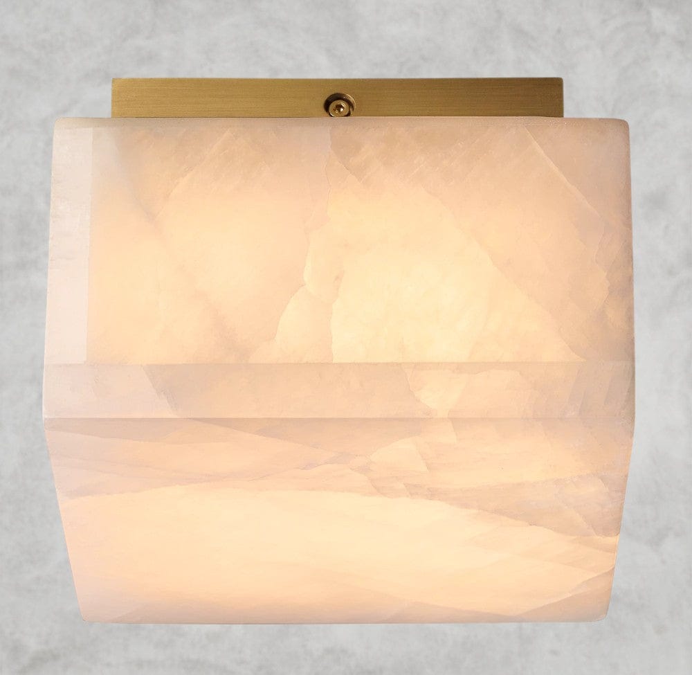 6" / Brass Rivage square flushmount 6", 10", 14"