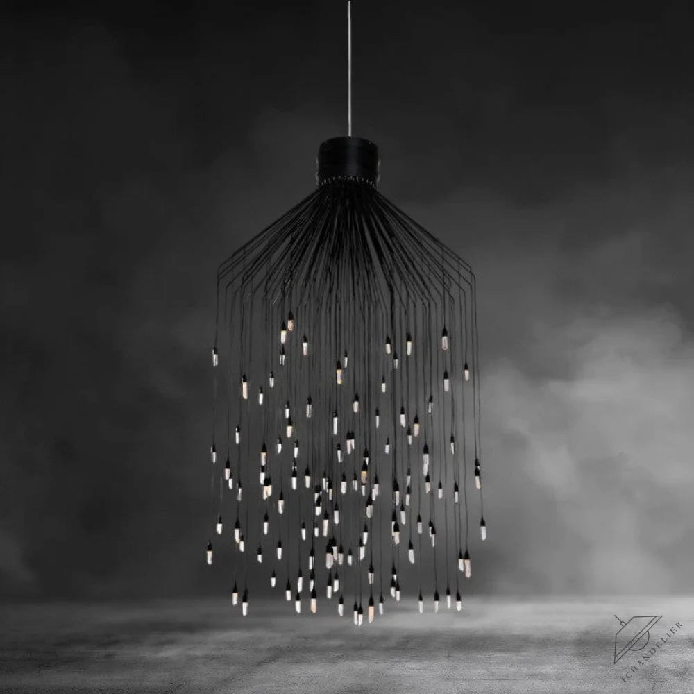 Large Rock Crystal Rain Flushmount