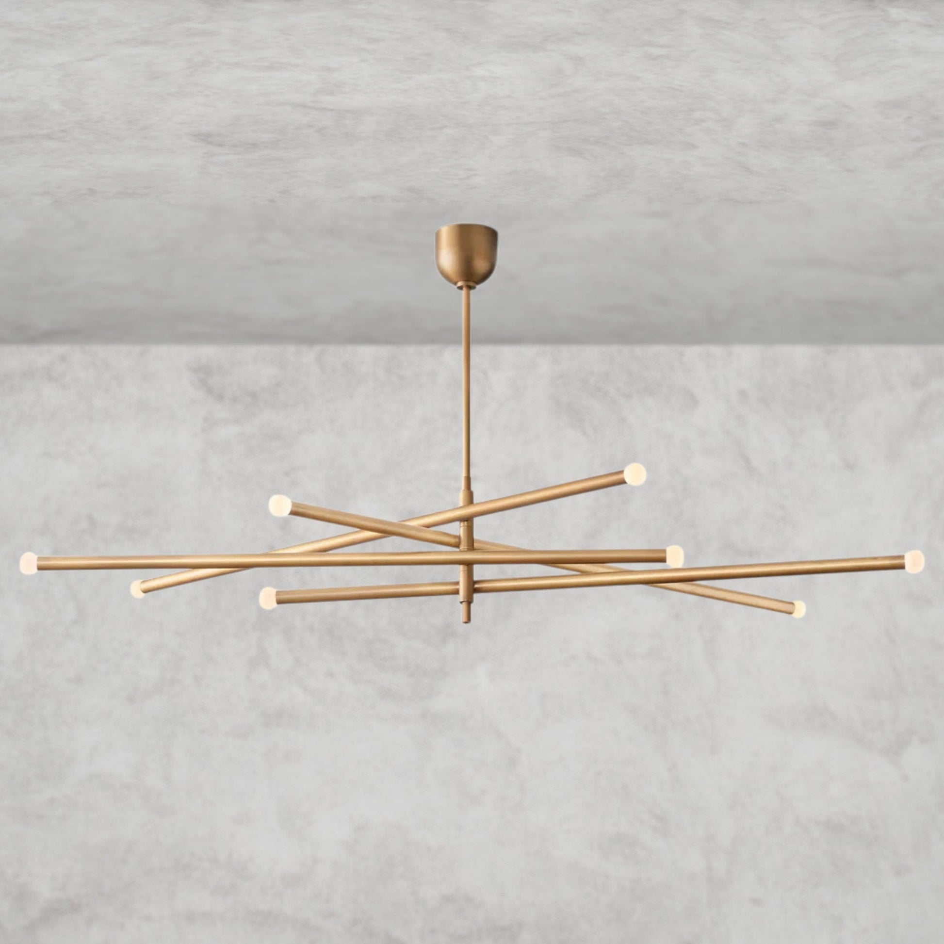 53" / Brass ROUSSEAU 8-LIGHT MOBILE ORB CHANDELIER 53", 68"