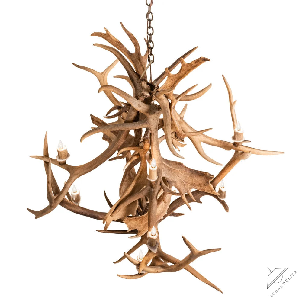Rustic Lodge 10 - Light Chandelier 55"W