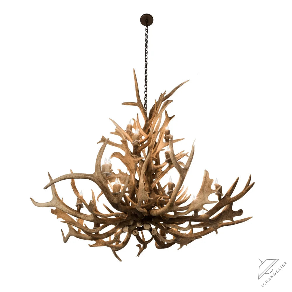 Rustic Lodge 18 - Light Chandelier 65"W