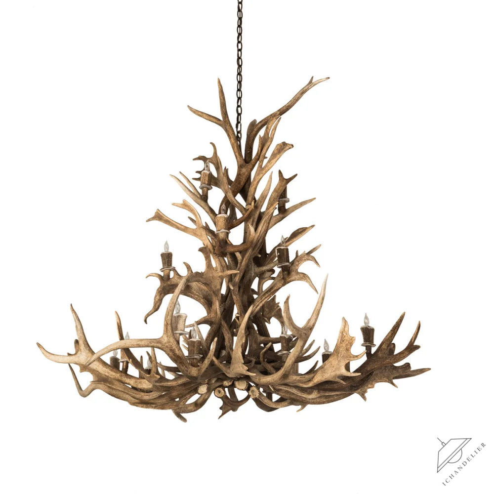 Rustic Lodge 18 - Light Chandelier 65"W