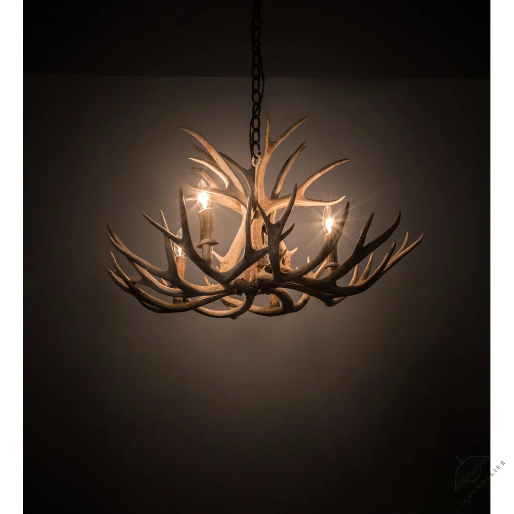 Rustic Lodge 4 - Light Chandelier 30"W