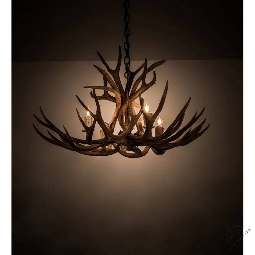 Rustic Lodge 4 - Light Chandelier 33"W