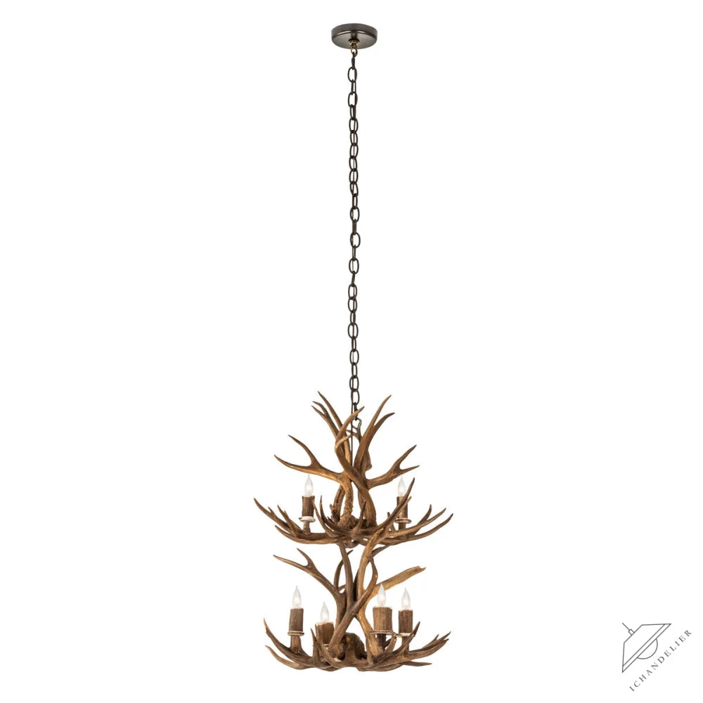 Rustic Lodge 6 - Light Chandelier 20"W