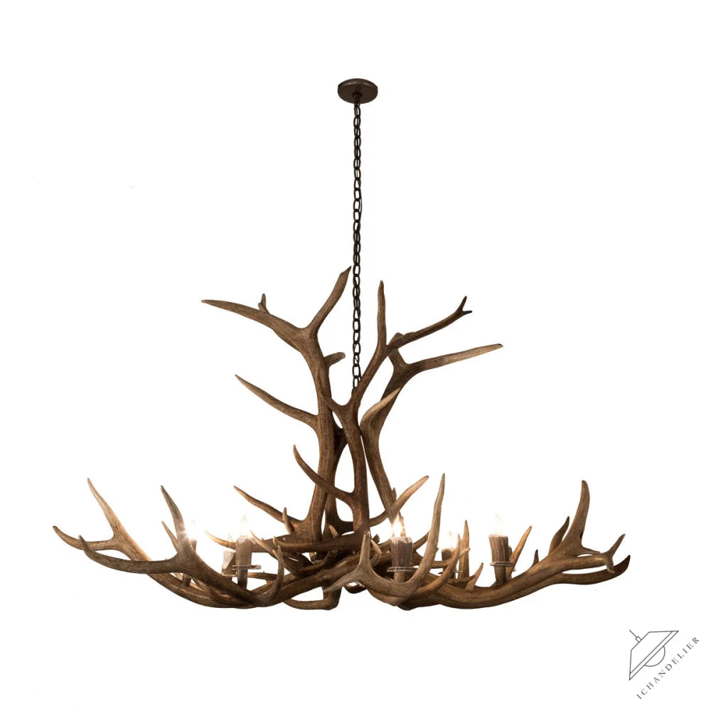 Rustic Lodge 8 - Light Chandelier 66"W