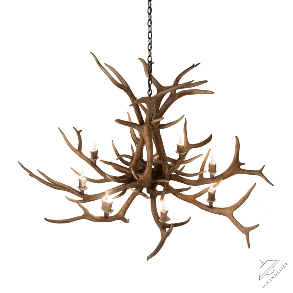 Rustic Lodge 8 - Light Chandelier 66"W