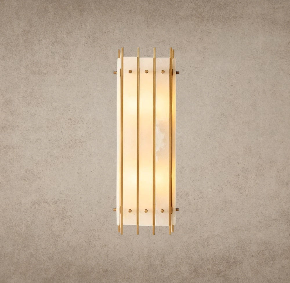San Marco Alabaster Grand Rectangular Sconce
