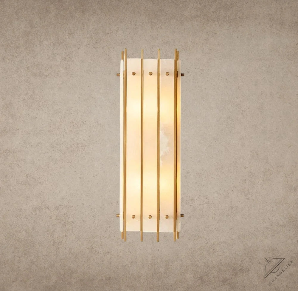 San Marco Alabaster Grand Rectangular Sconce