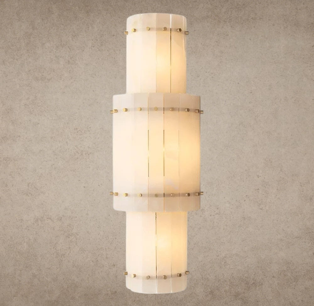 San Marco Alabaster Grand Round Sconce