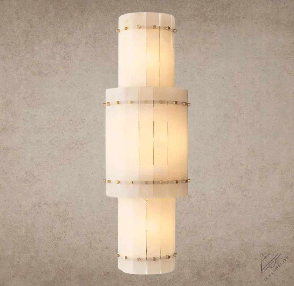 San Marco Alabaster Grand Round Sconce