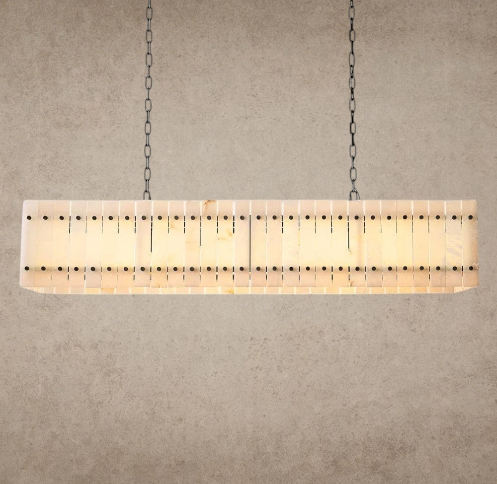 54" / Bronze San Marco Alabaster Linear Chandelier 54", 72"