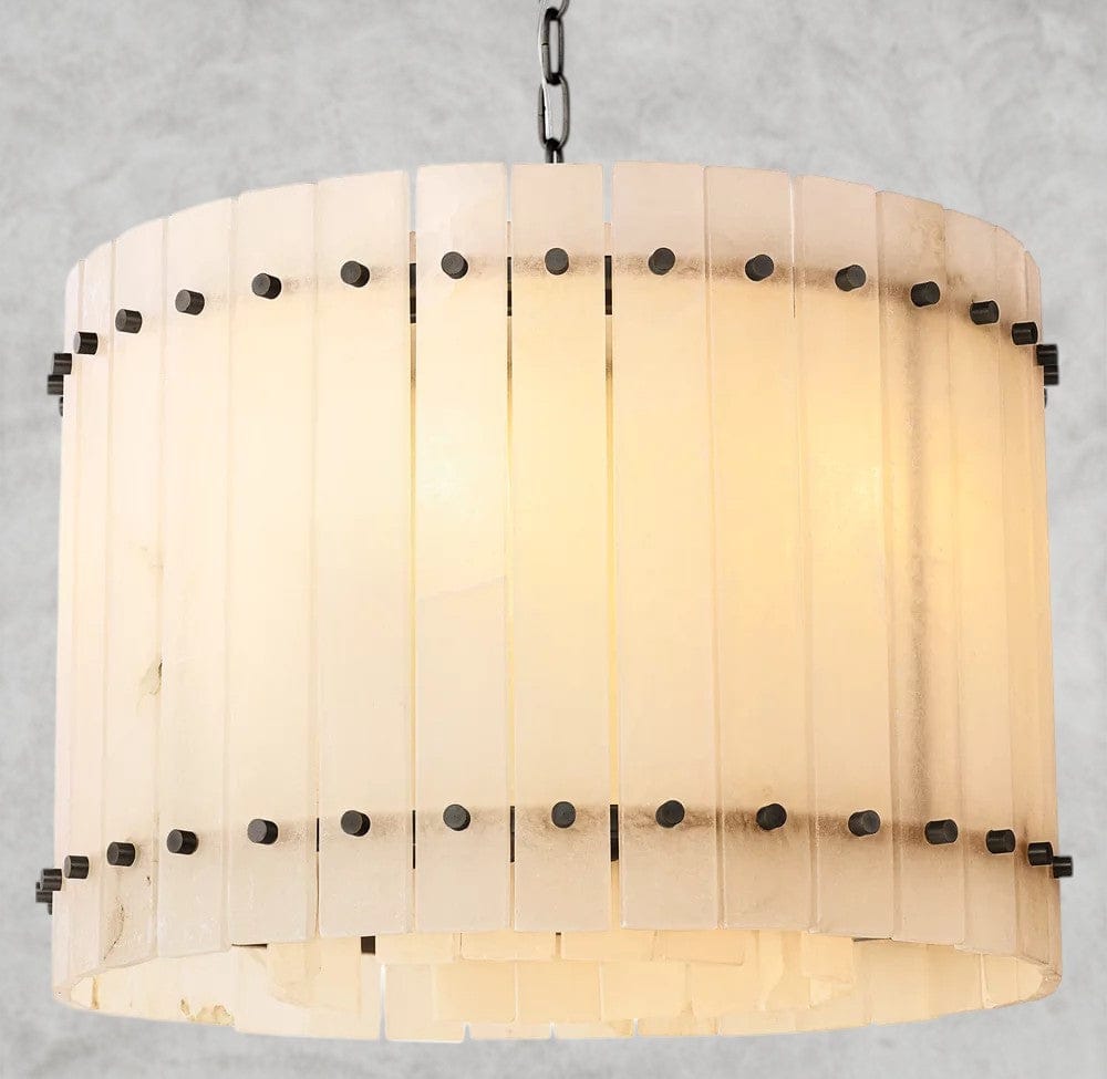22" / Bronze San Marco Alabaster Round Chandelier 22", 37", 48", 60"