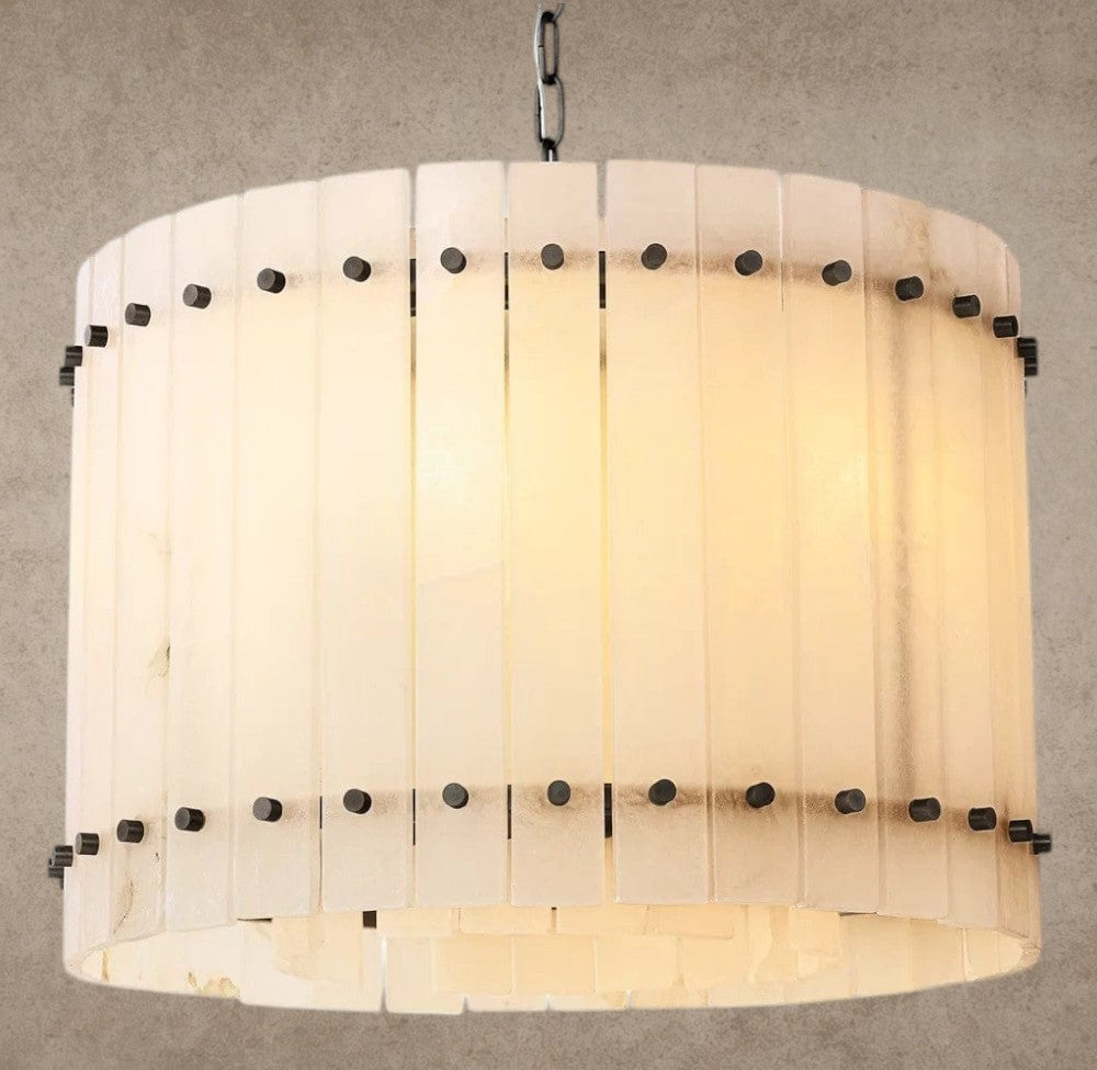 22" / Bronze San Marco Alabaster Round Chandelier 22", 37", 48", 60"