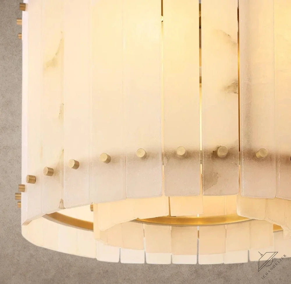 San Marco Alabaster Round Chandelier 22", 37", 48", 60"