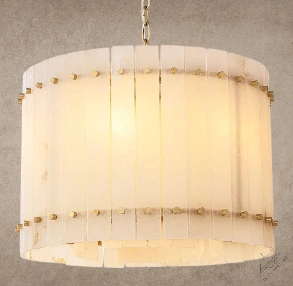 22" / Brass San Marco Alabaster Round Chandelier 22", 37", 48", 60"