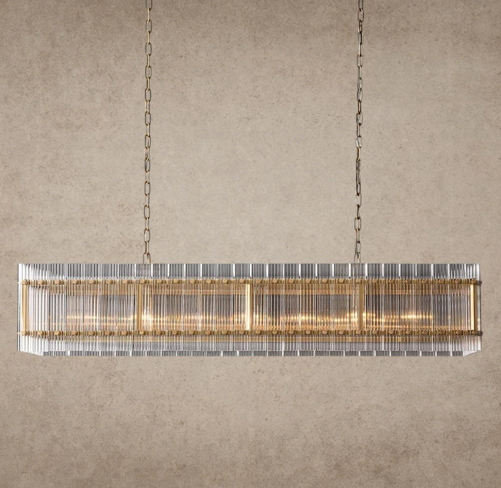 54" / Brass San Marco Rectangular Chandelier 54", 72"