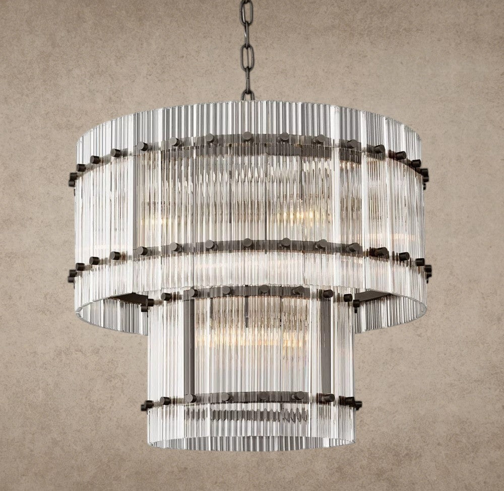 22" / Bronze San Marco Two-Tier Round Chandelier 22", 37", 48", 60"